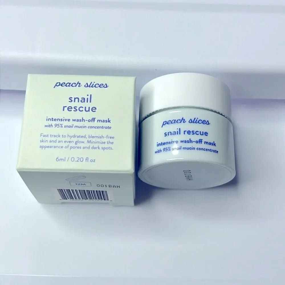 $6🌟 Peach Slices Snail Rescue Intensive Wash Off Mask